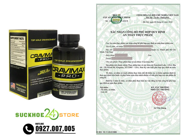 Giấy công bố Cravimax Pro