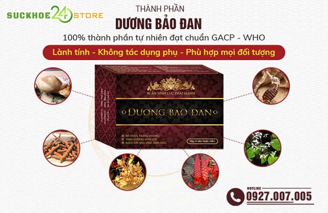 Thành phần của sản phẩm Dương Bảo Đan