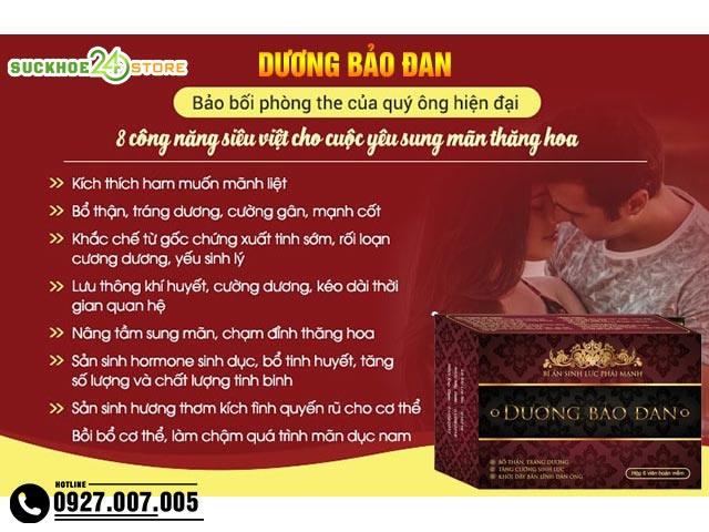 Công dụng của sản phẩm Dương Bảo Đan