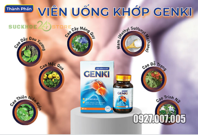 thành phần của viên khớp Genki