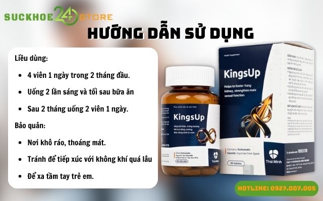 Hướng dẫn sử dụng viên uống KingsUp.