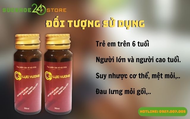 Đối tượng sử dụng Cao Lực Vương.