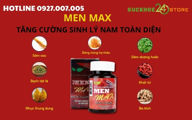 Khám phá thành phần độc đáo tạo nên sức mạnh của Men Max