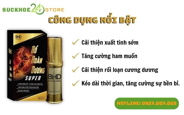 Công dụng nổi bật của Bổ Hoàn Dương Super