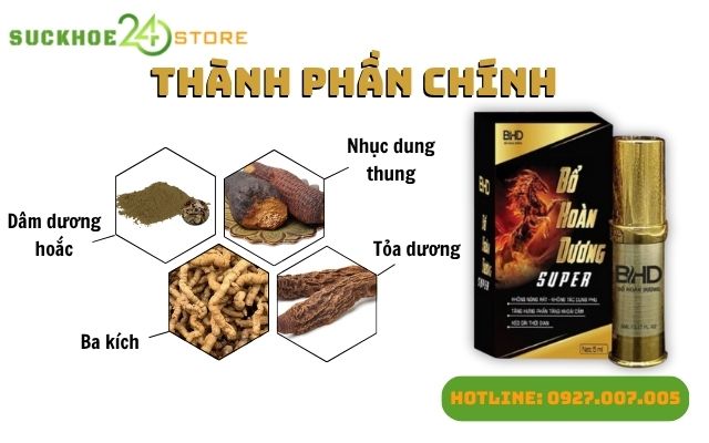Thành phần chính của Bổ Hoàn Dương Super