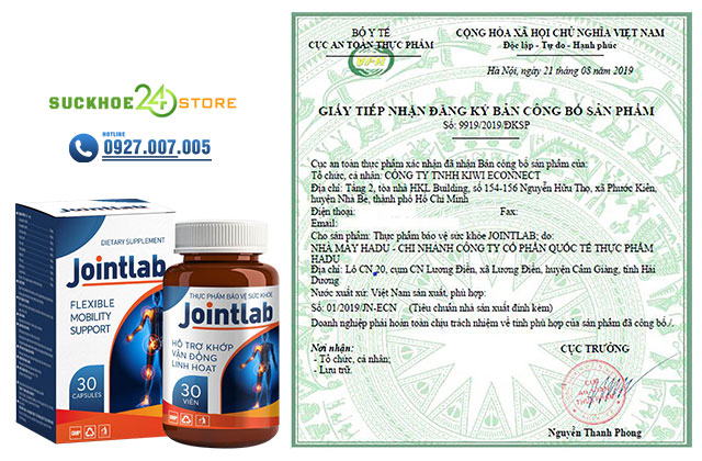 Giấy công bố sản phẩm Jointlab