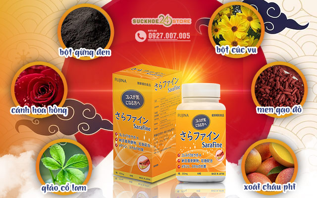 Thành phần có trong viên uống Sarafine